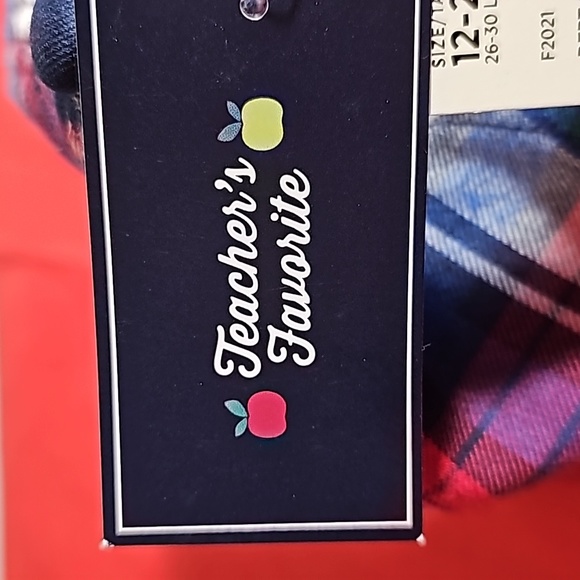 Gymboree Teachers Favorite Multi quilted plaid red/bl/ 12-24 M/M (26-30lbs) NWT - Picture 5 of 14